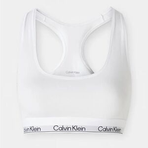 Calvin Klein White Racerback Sports Bra